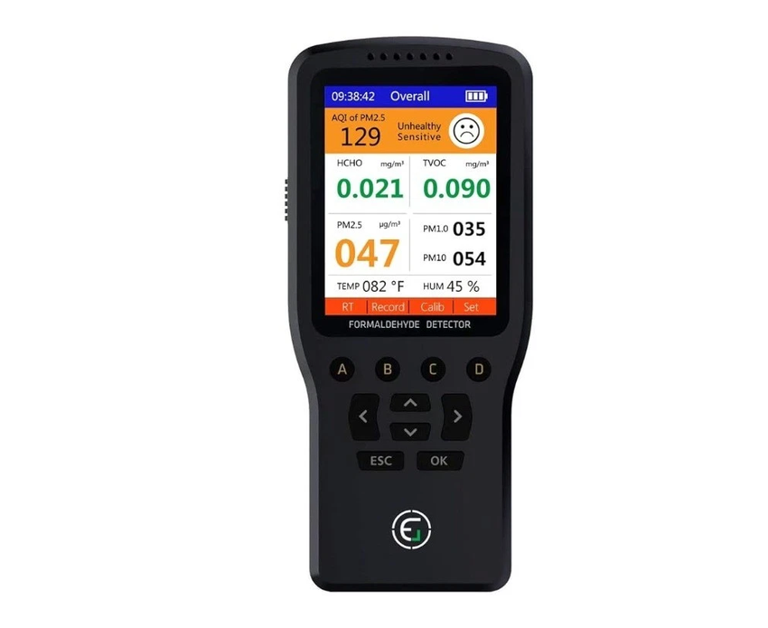 WP6930 Portable Air Quality Monitor & Particulate Counter (PM2.5, PM10, TVOC, HCHO, Temp & Humidity)