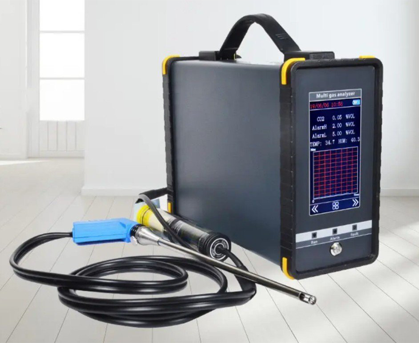 ZhongAn S-360 Portable Multi-Gas Emissions Analyzer (O₂, CO, CO₂, NO, NOx, SO₂ & HC)