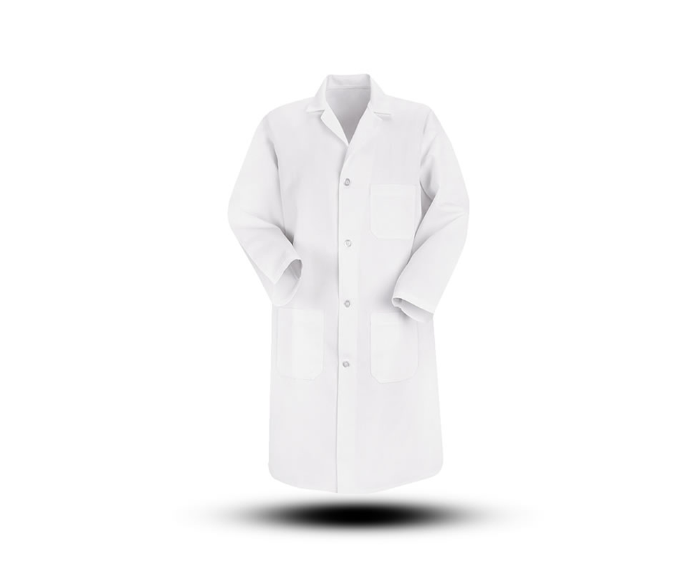 Professional Unisex White Lab Coat (Premium Breathable Poly-Cotton Medical & Laboratory Gown)