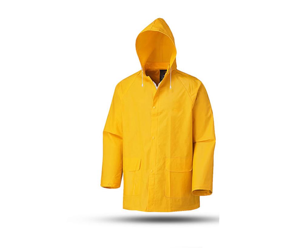 ProChoice Premium 3/4 Length Waterproof Rain Jacket (Heavy-Duty PVC/Polyester Hooded Safety Coat)