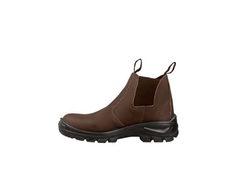BOVA Chelsea Boot Premium Slip-On Safety Boots (Heavy-Duty Steel Toe Cap Industrial Leather Shoes)