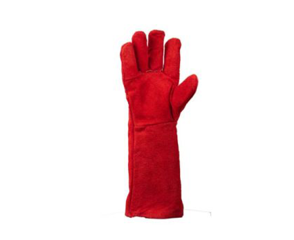 Leather Welding Gloves (High-Heat Resistant Industrial Gauntlet Gloves with Kevlar Stitching)