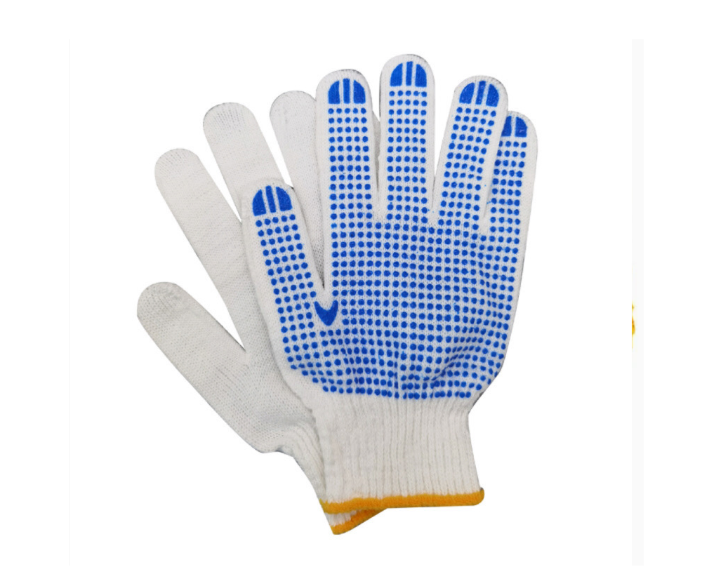 Premium Heavy-Duty Cotton Dotted Hand Gloves (High-T